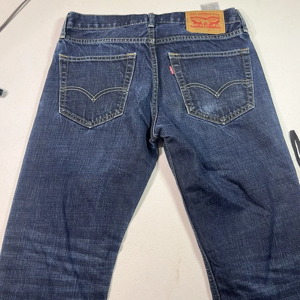 Levis 527 Jeans Mens 29x30 Blue Bootcut Mid Rise Medium Wash Denim Western